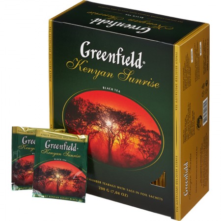Черный чай в пакетиках Greenfield Ceylon, 100 пакетиков