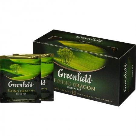Зеленый чай в пакетиках Greenfield Flying Dragon, 25 пакетиков
