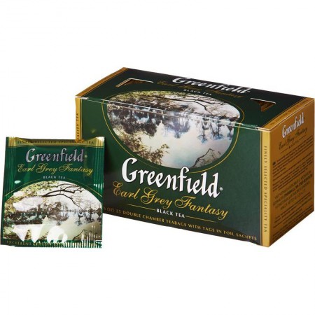 Черный чай в пакетиках Greenfield Earl Grey , 25 пакетиков